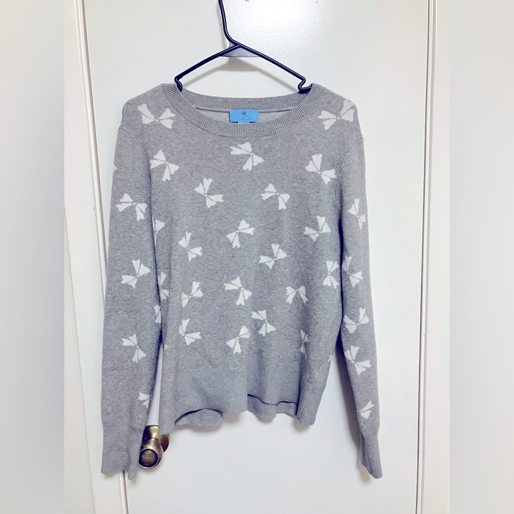 CeCe Cynthia Bow Detail Pullover Sweater Coquette